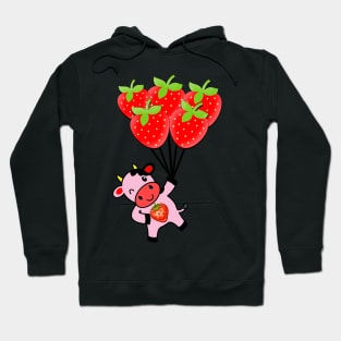 strawberry cow 5 Hoodie